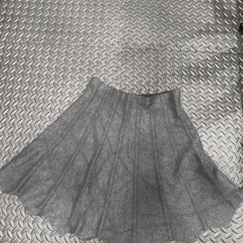 Gray Flared Skirt